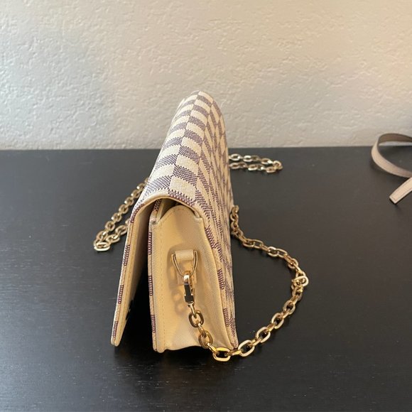 Check Cross Body Bag Cream Purse - Picture 11 of 15